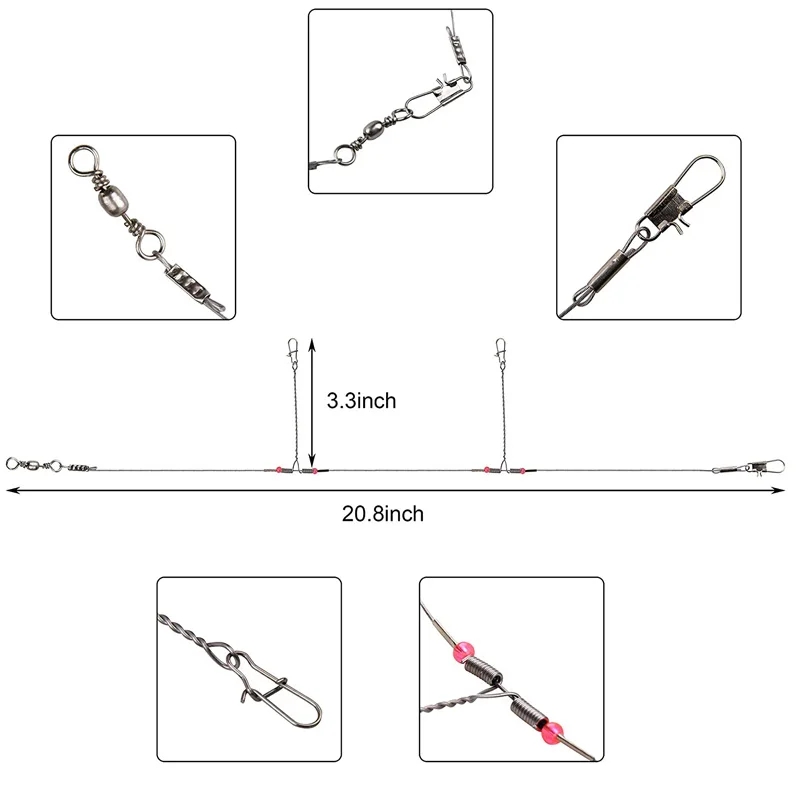 Señuelo de pesca de Surf, accesorios para pesca, incluye 28g-112g, plomo de pirámide, gancho circular, plomo de alambre, aparejo de juego grande, aparejos de fundición, 46 Uds. - imagen 4