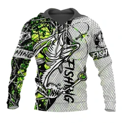 Sudadero de pesca camuflaje 3D hombre – Estampado total para otoño e invierno