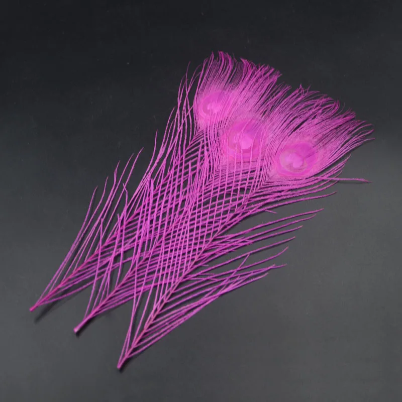 Plumas de pavo real surtidas para ninfas y secas, colas de pavo real completas, Mosca de nieve, belleza, atado de moscas, 8 colores, 16 piezas - imagen 5