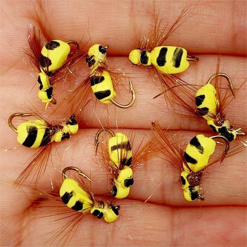 Abeja amarilla espuma flotante: mosca seca para trucha - imagen 2