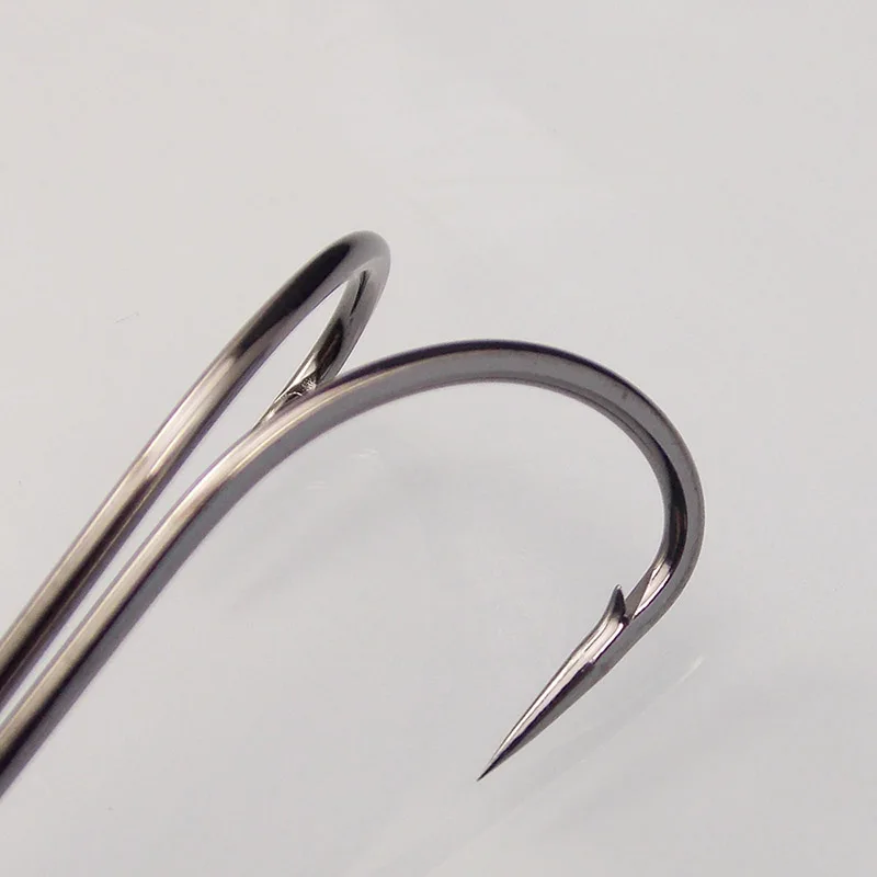 KESFISHING 10 Uds anzuelo doble de vástago largo anzuelo de pesca sin malezas para cebos blandos y señuelos de rana aparejos de pesca - imagen 4