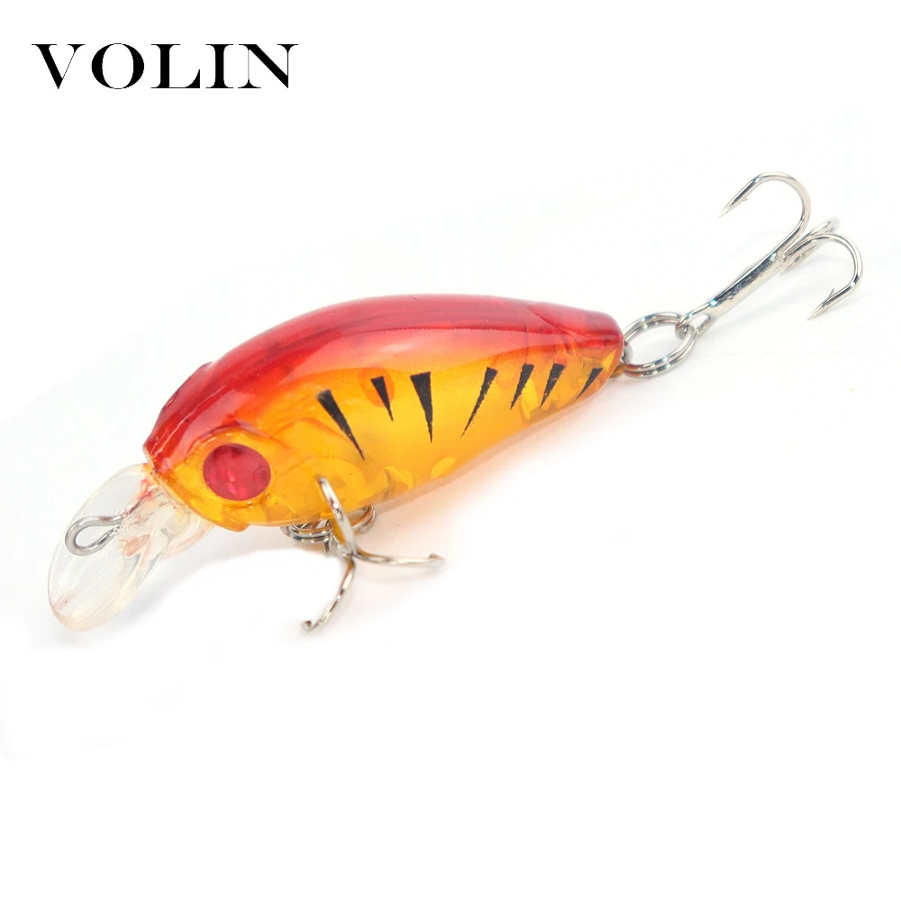 VOLIN-señuelo para pesca de lubina, cebo Artificial de Crankbait, Wobblers, 1 Uds., 45mm, 3,3g, flotante - imagen 4