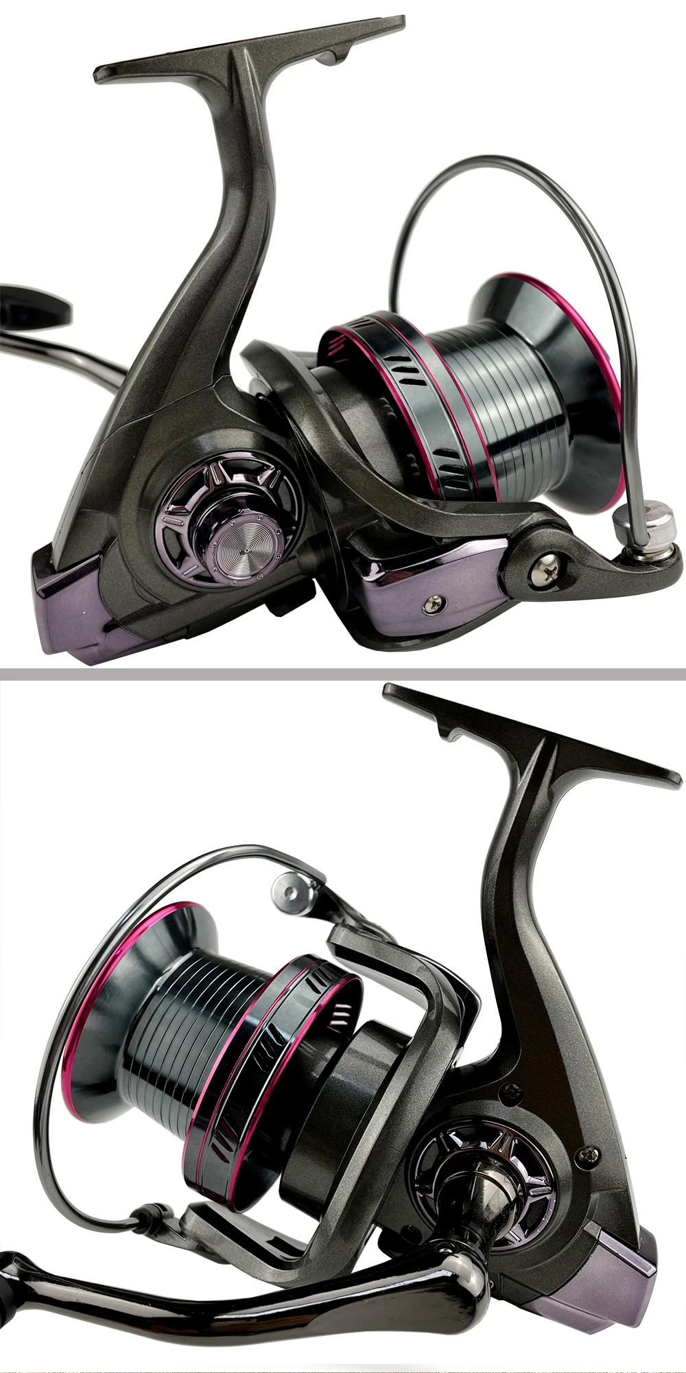 Este carrete de pesca de alto rendimiento está diseñado para precisión y durabilidad