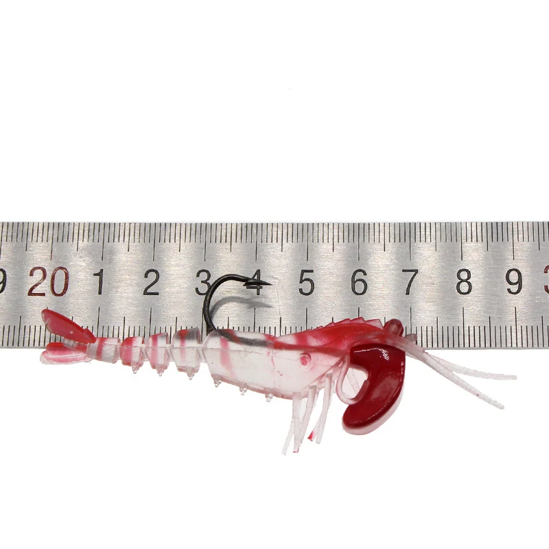 Señuelo de pesca de simulación de camarón suave luminoso, cebo de camarón Artificial, cebo de trucha, olor a pescado, anzuelo único, plantilla de aparejos, 12,5g - imagen 3