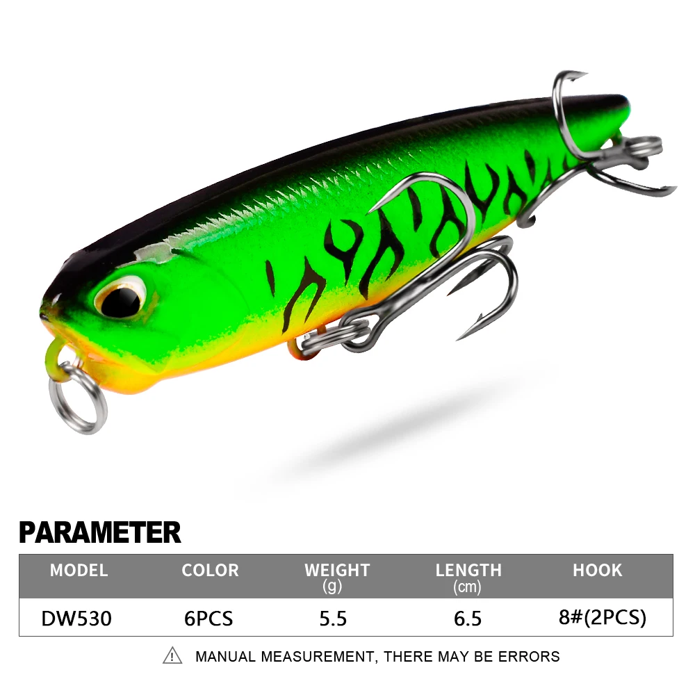 PROBEROS-señuelo Topwater para Pesca, 1 pieza, 6,5 cm-5,5g, Realis, Jerkbait, Swim Crankbait, Whopper Plopper, ruidosa, Isca - imagen 3