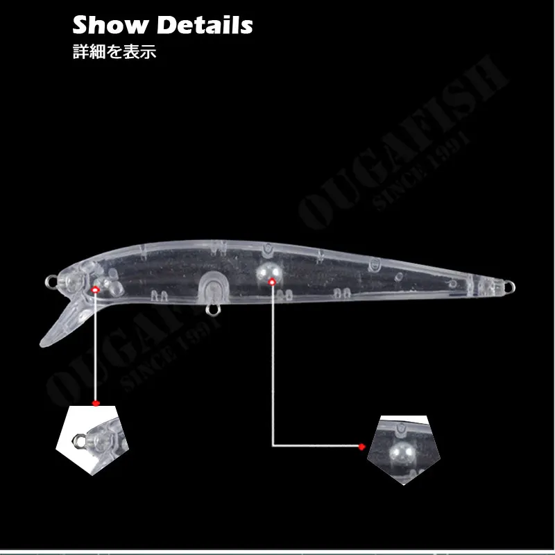 Accesorios de Pesca Minnow señuelos en blanco sin pintar 115mm 9,3g flotante Pesca Pike Fish Leurre Angeln Zubehor Isca Artificial Goods - imagen 3