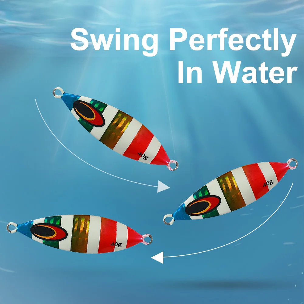 Jigging Pro-señuelo de Pesca de Mar, anzuelo de Metal, 40g, 60g - imagen 3