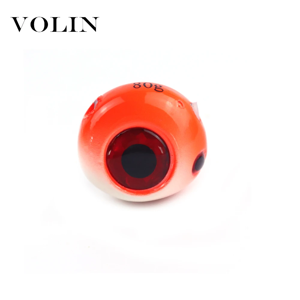 VOLIN-Nuevo señuelo de plantilla para pesca, cebo de Metal de 60g, 80g, 100g, 120g, para agua salada, señuelo de 3 ojos para pesca en aguas profundas - imagen 5