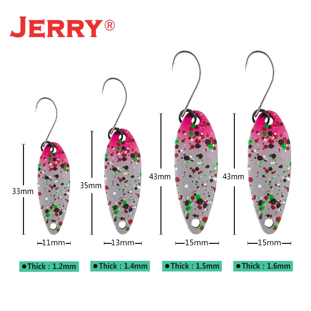 Jerry 4,5g 5,5g Spinner de agua dulce Kit de Señuelos de Pesca cuchara lentejuelas Jigging brillo cebos aparejos artificiales para lubina - imagen 4
