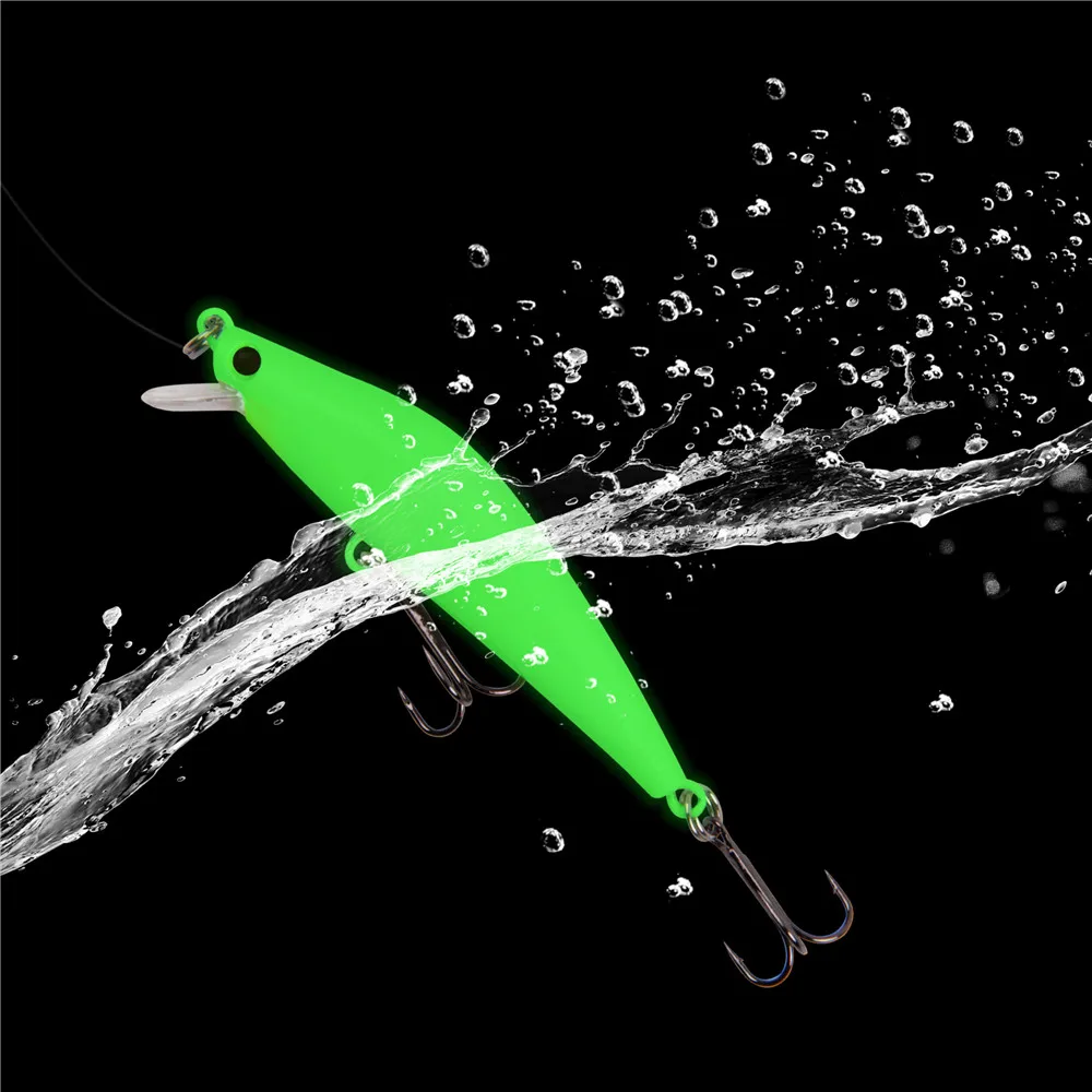 Kit de Señuelos de Pesca, 5 unids/caja, luminosos, VIB, Popper, Crank, Minnow, lápiz duro, brillo nocturno, señuelos artificiales - imagen 3