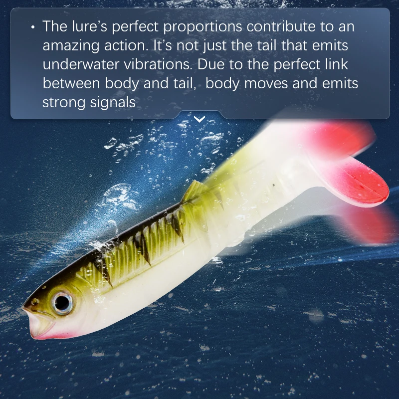 MEREDITH-Cebo de pesca artificial, figuras de acción de 5,5g y 8cm, señuelos de pesca, cebos blandos para pesca, 10 unidades - imagen 4