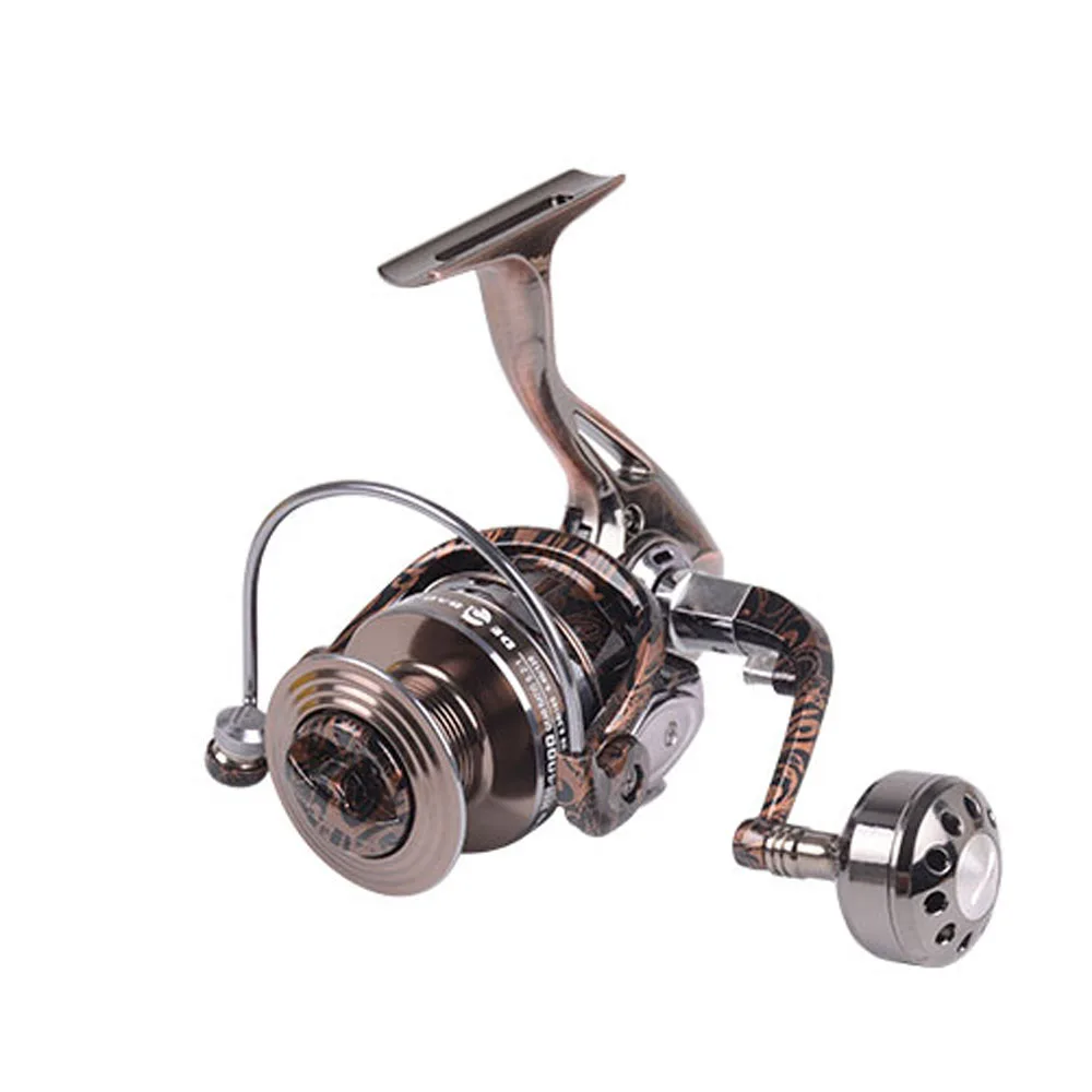 Carrete de pesca de Metal de cuerpo completo, 2000-7000, resistencia al agua, carretes giratorios de aluminio, 20KG, mango de potencia de arrastre, rueda de pesca de mar - imagen 3