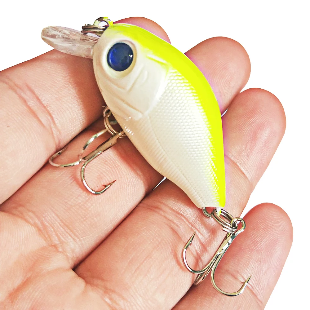 Crankbait-señuelo de Pesca de 5,5 Cm, 7,1g, Minnow duro, Wobbler, manivela gruesa, aparejos de Pesca Isca, cebo Artificial