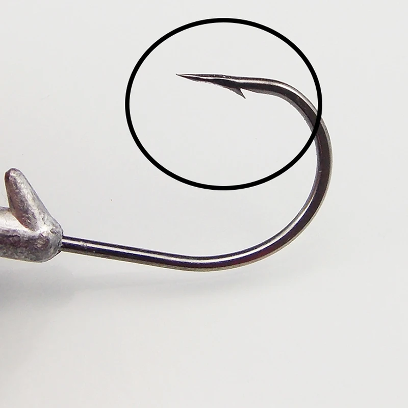 ESFISHING Jig Head 3g 5g 7g 10g 14g 9 Uds cabeza de fregadero anzuelos de pesca para aparejos de pesca con señuelo suave - imagen 2