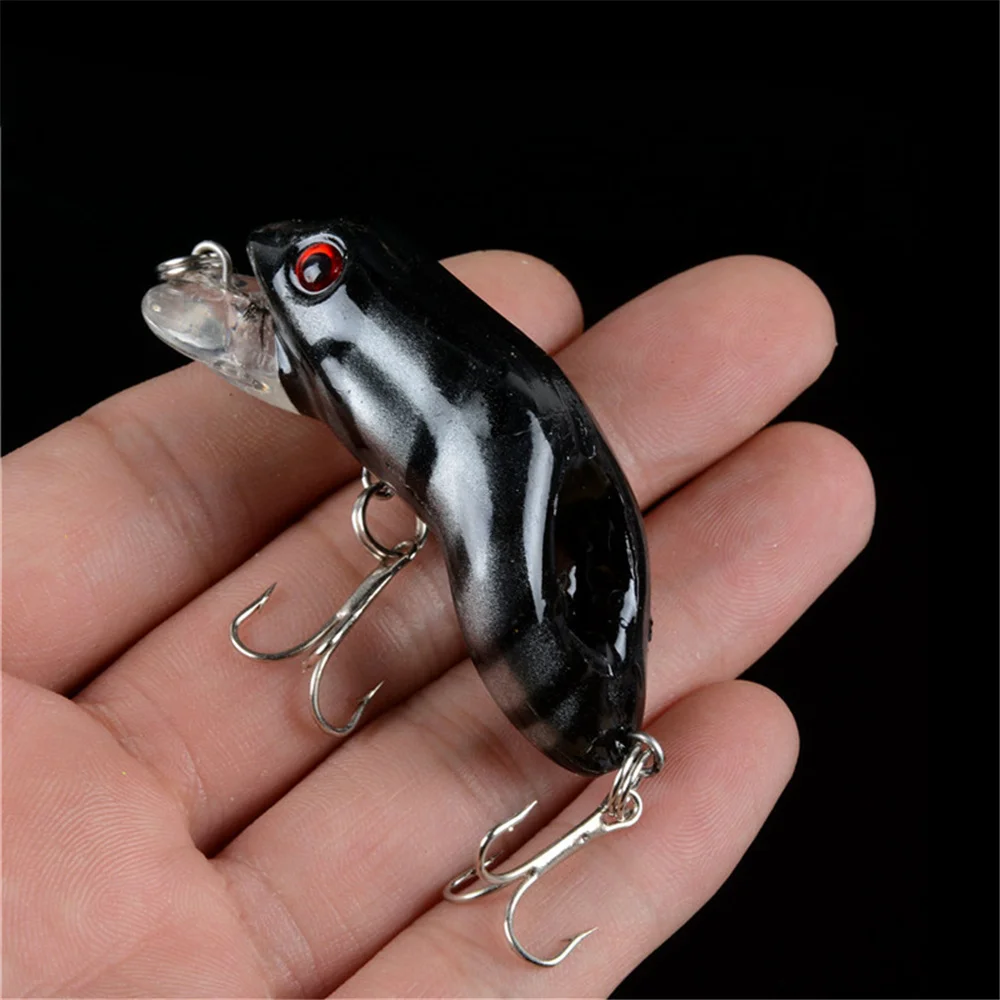 Señuelo de pesca de rana de 5,8 cm, 9g, Crankbait duro Topwater, aparejos Wobbler, cebo de plástico Artificial, Swimbait, lucio, anzuelos triples, 1 ud. - imagen 3