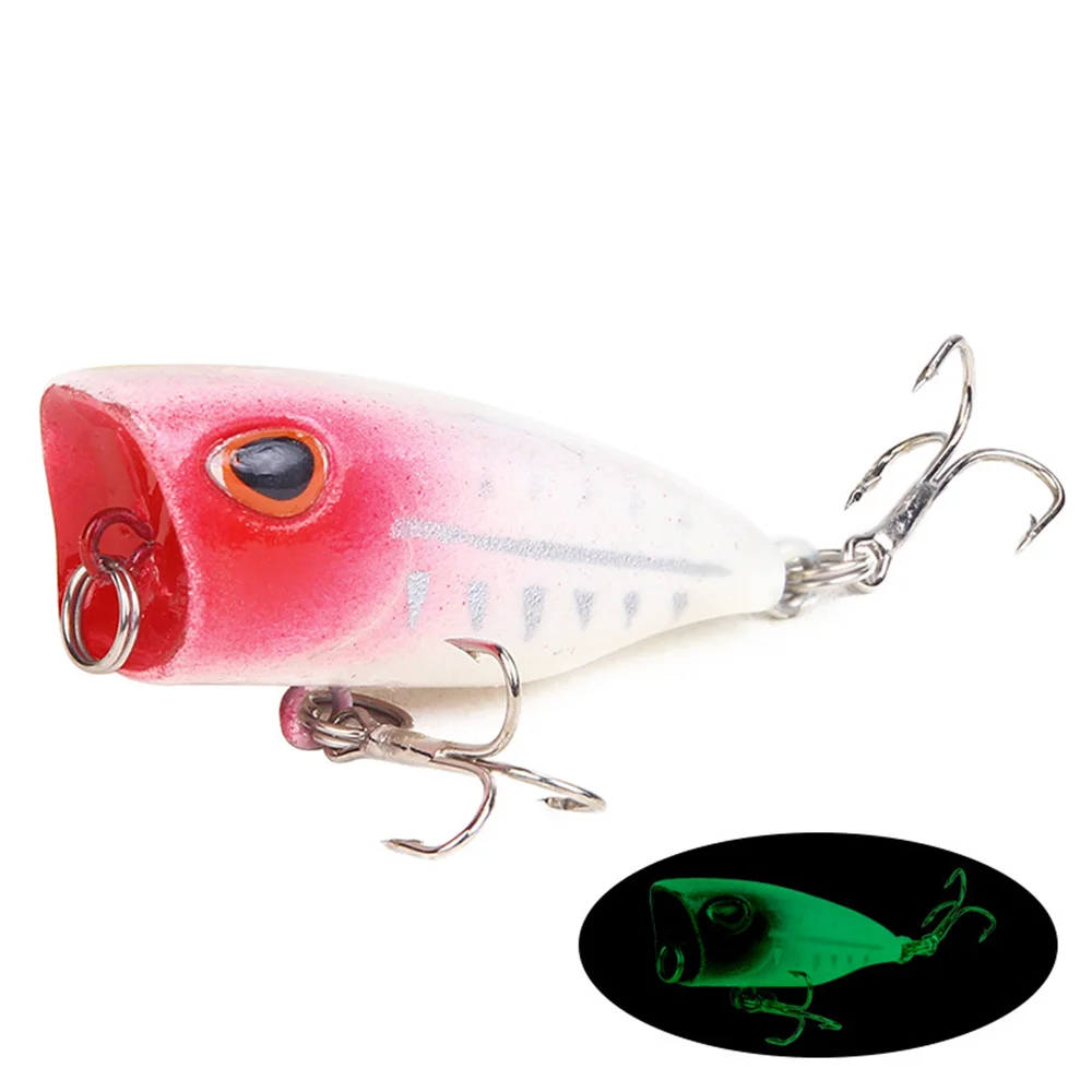 1 Uds 4cm 3,3g Popper señuelo de pesca cebo de pesca Artificial Crankbait Wobblers gancho de acero alto en carbono aparejos de pesca cebo señuelos