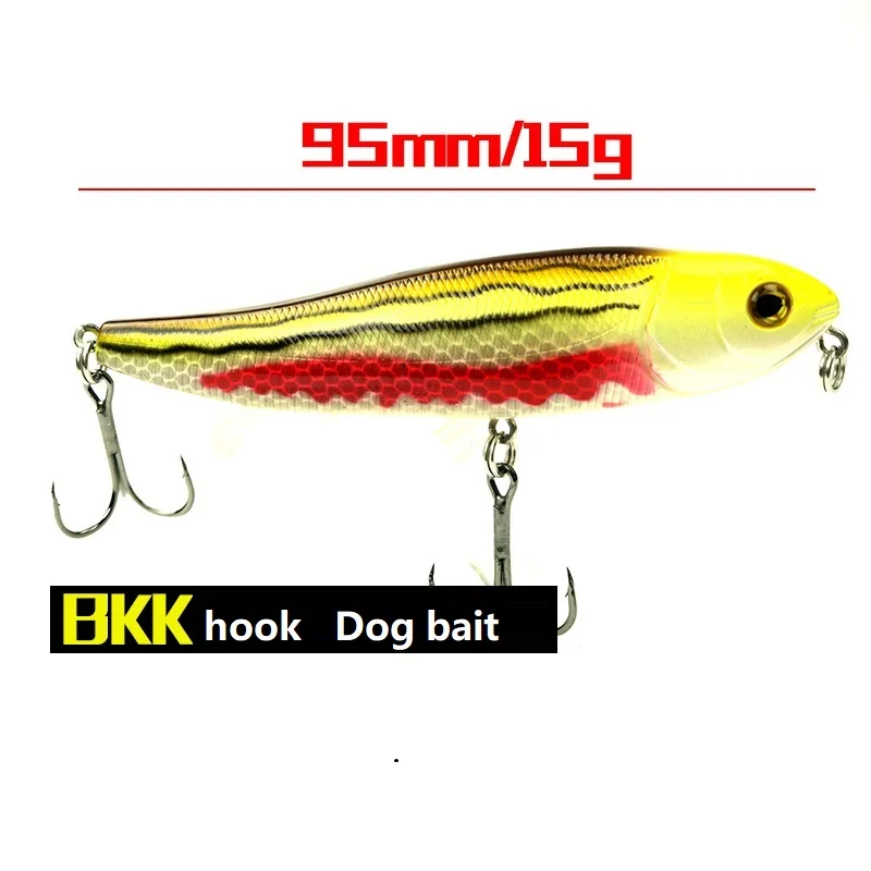 Lápiz de señuelo de pesca Stickbaits, cebo de pececillo Artificial, 95mm15g, manivela de ojo 3D, cebos duros, superficie de agua superior, Fish Tack Isca, 1PC - imagen 3