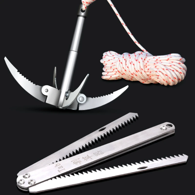 Extractor de malezas de hierro plegable, cuchillo de anclaje para deshierbe, plantas acuáticas afiladas, herramientas de deshierbe, aparejos de pesca - imagen 3