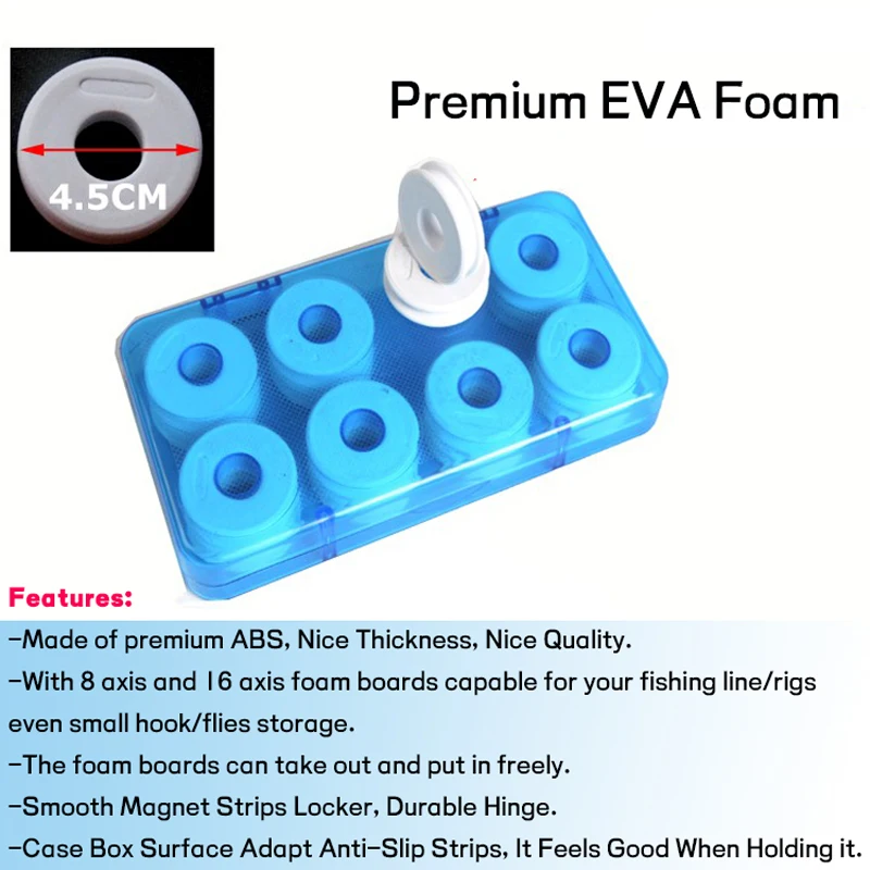 Caja de aparejos de pesca ABS con tablero de espuma EVA suave para anzuelos/línea principal líder de Carpa/Pupa Lavaret moscas, estuche de aparejo/hedene - imagen 3