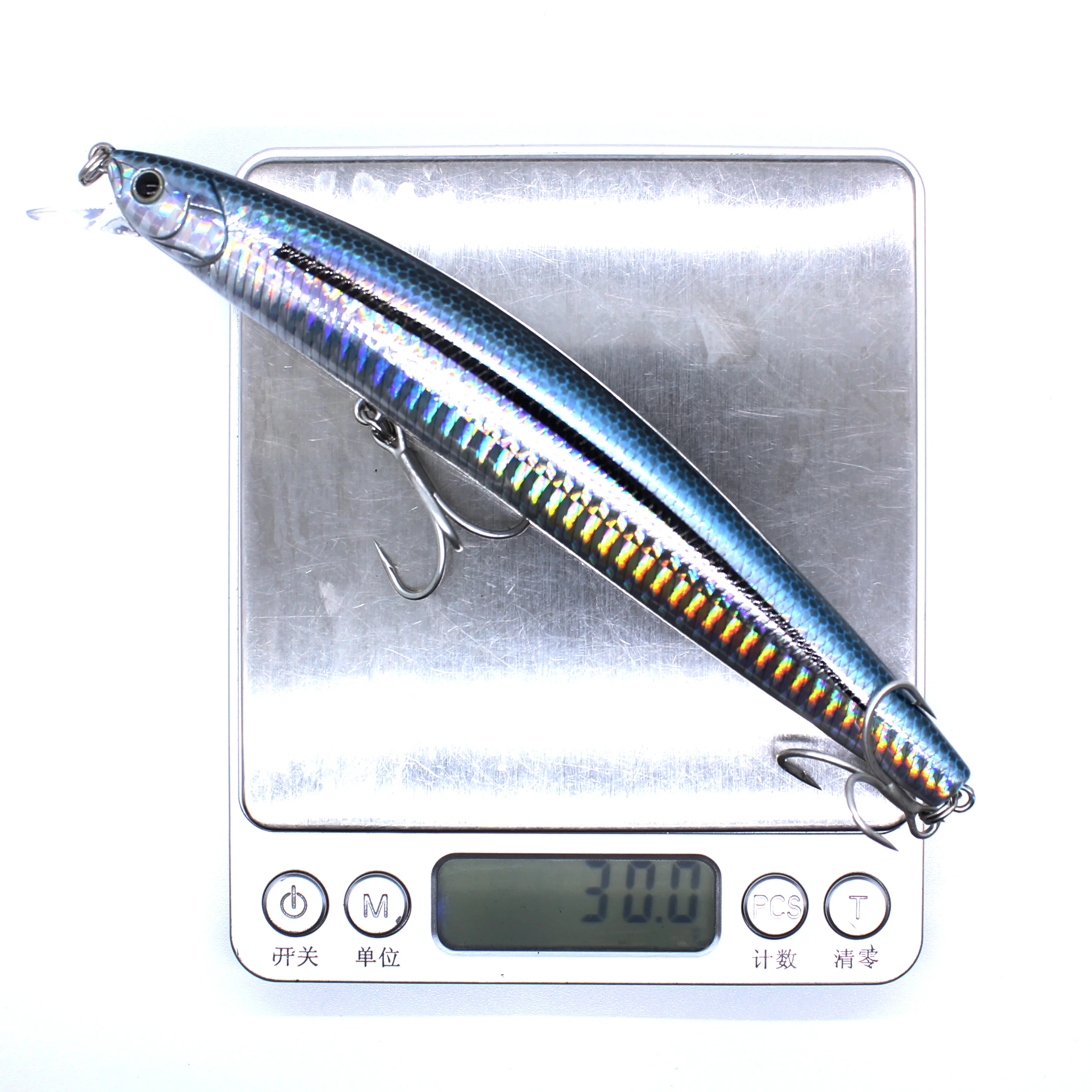 AOCLU-Cebo duro flotante Jerkbait Wobbler, señuelo de pesca de atún de agua salada, brillo UV, 160mm, 30g de profundidad de buceo, 0,5-1,5 m - imagen 4