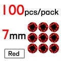 7mm Red 100pcs