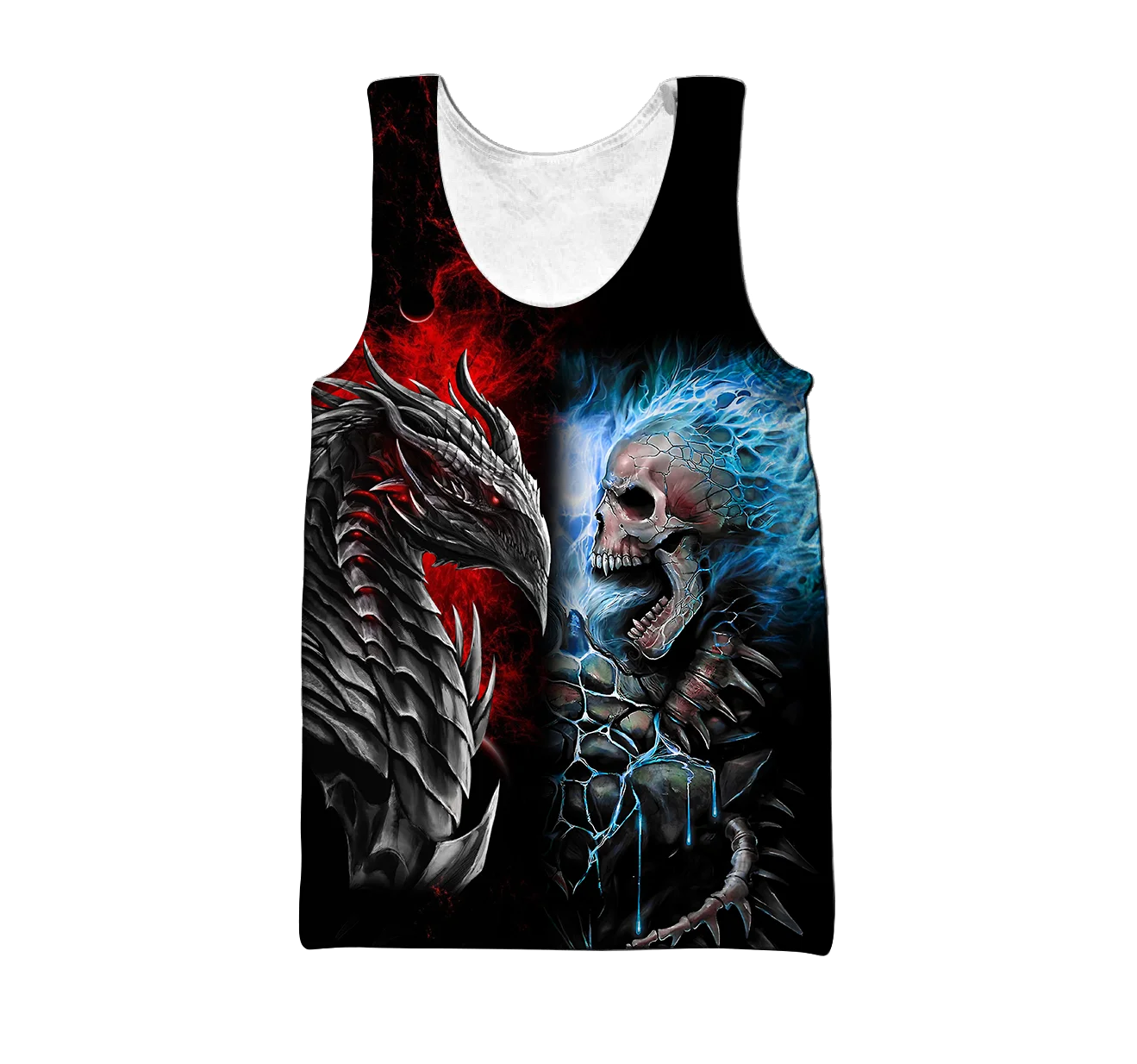 Chucky-Chaleco con estampado 3D de calavera para hombre, camiseta sin mangas de moda, ropa de calle de verano, camiseta sin mangas Unisex, BX028 - imagen 4