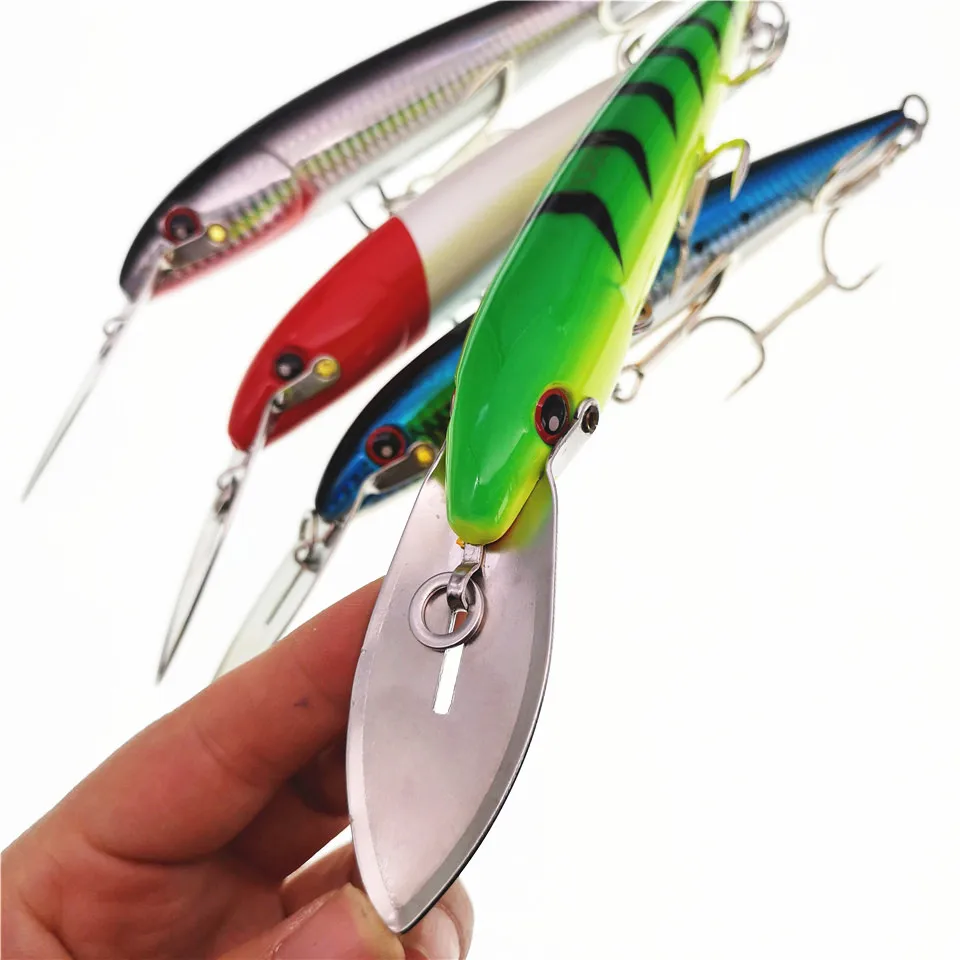 NOEBY-señuelo de pesca de pececillo grande, señuelo duro de pesca flotante de 4 colores, 76g/60g/32,5g, 3 unids/lote - imagen 5