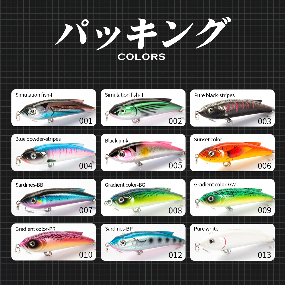 Hunthouse-señuelo de pesca de lápiz, cebo duro de arrastre, stickbait para pesca de lubina, 14cm, 70g, zander - imagen 4