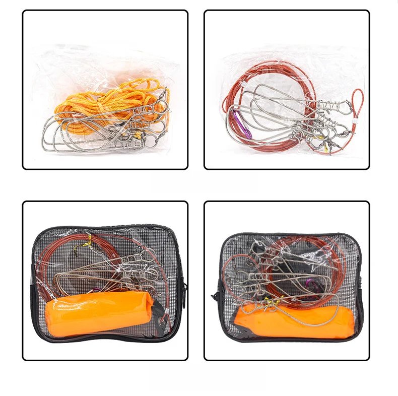 Un conjunto de cuerdas y ganchos multifuncionales duraderos, ideales para varias tareas de servicios públicos y de servicios públicos.