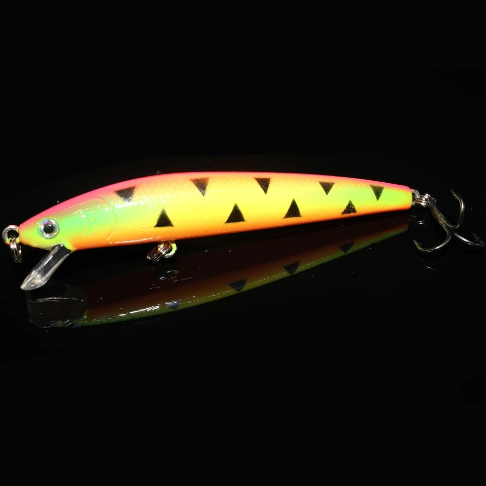 1 Uds 10cm 9g Minnow Señuelos de Pesca Wobbler cebos duros Crankbaits ABS señuelo Artificial para lubina aparejos de pesca - imagen 4