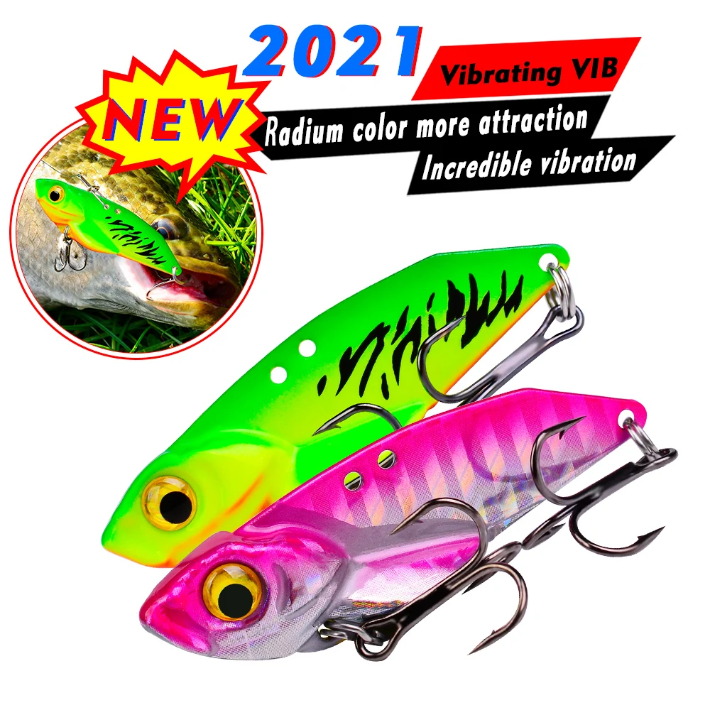 PROBEROS-Señuelos de Pesca giratorios con vibración dura, cebos de pesca de lubina, 5-7-10-15g, VIB, Wobbler, 20 Uds. - imagen 2