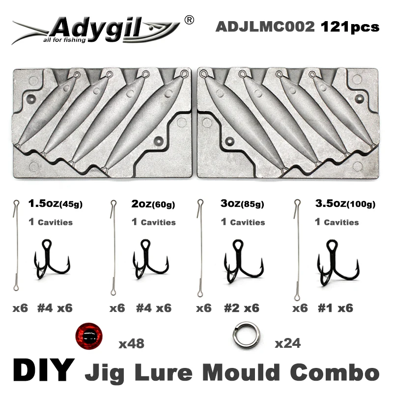 Adygil molde para señuelos de pesca artesanal
