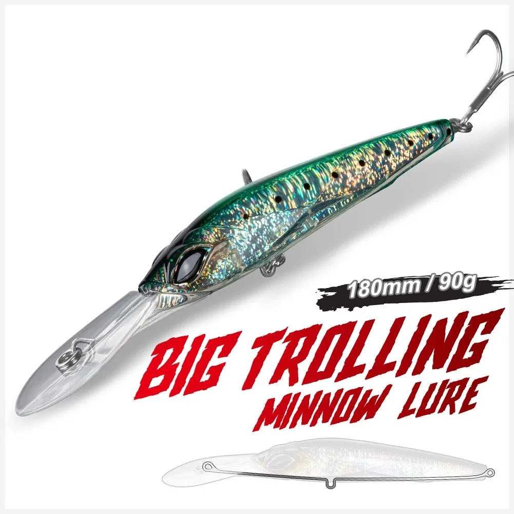 Noeby-señuelo duro Artificial para pesca de atún, cebo grande de 180mm, 90g, 4 piezas - imagen 2