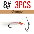 3pcs Orange Size 8