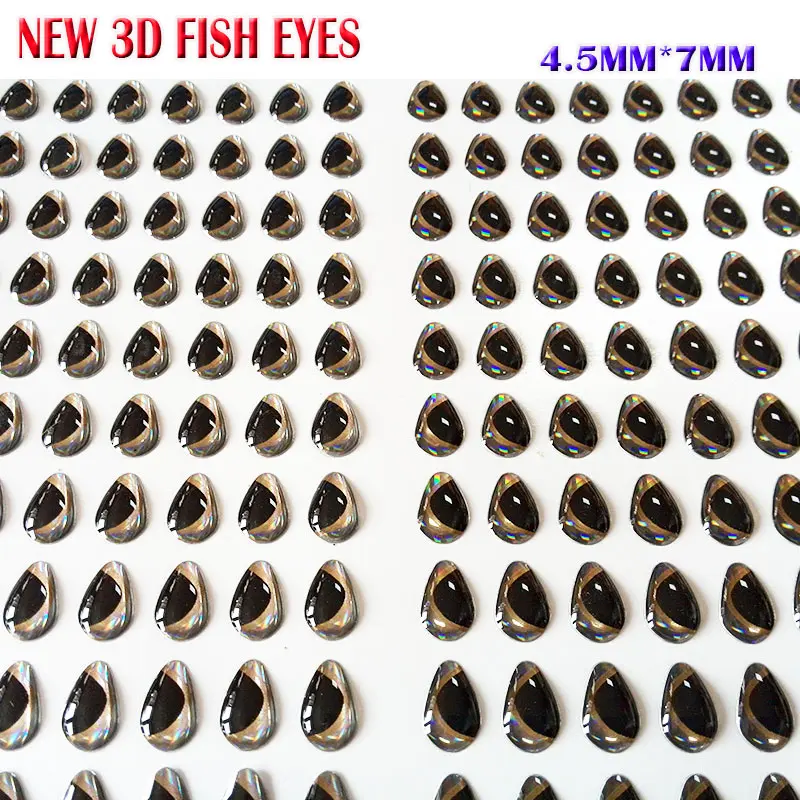 Nueva llegada ojos de pez 3d 2,3*4mm 3,5*5mm 5mm * 6mm 5mm * 7mm 4 tamaños elegir 500 unids/lote - imagen 5