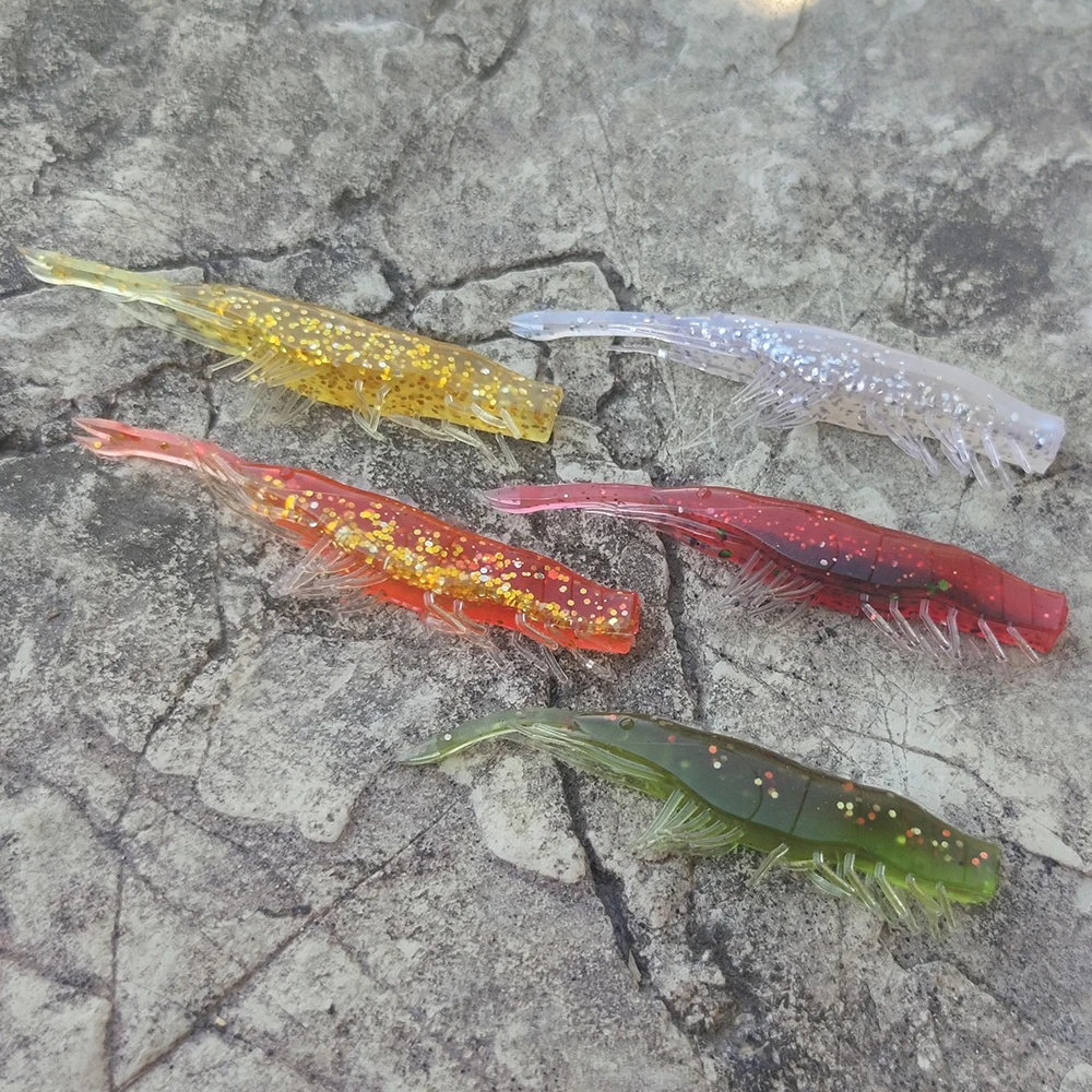 HAIMALUO-cebo de silicona blanda, señuelo de pesca de Lucio, Gamba, Gambas, Gambas, gusano de mar, Swimbait, Rockfishing - imagen 2