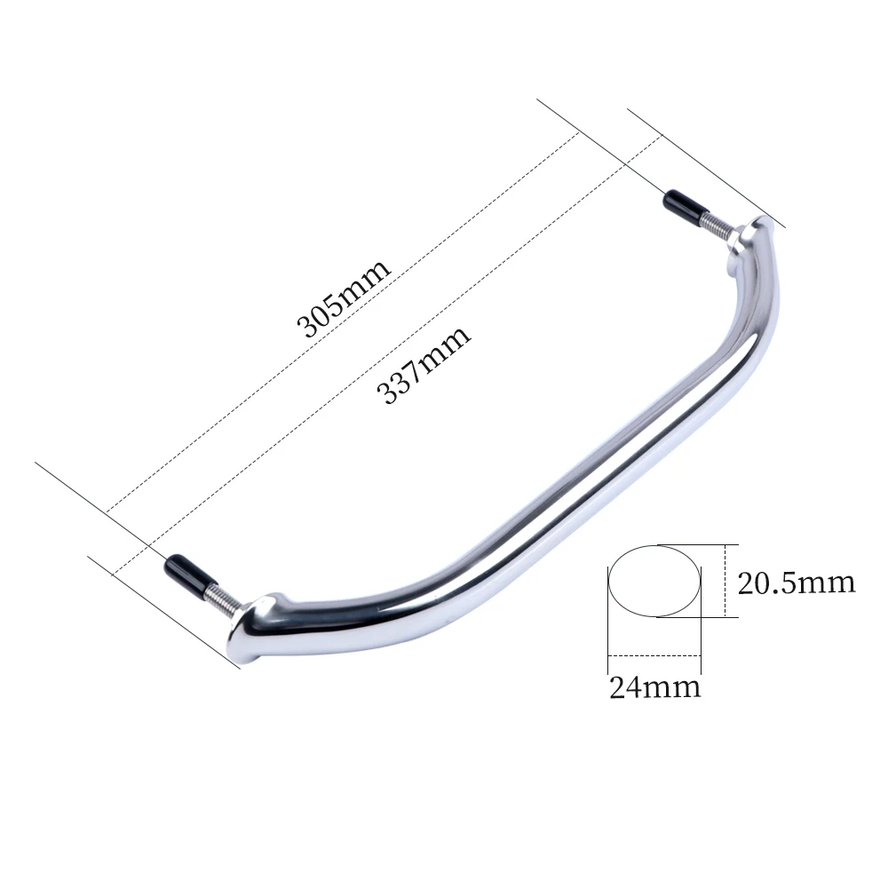 Pasamanos de cubierta con mango de acero inoxidable 316, accesorio para barcos, 12 ", marino - imagen 2