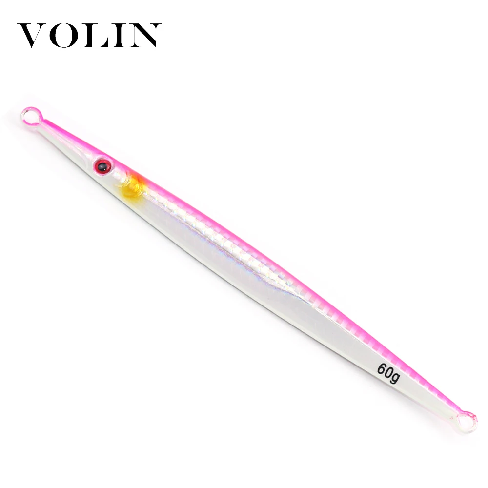 VOLIN-señuelo duro de pesca de Metal, plantilla de Metal para agua salada, isca Artificial, 60g, 80g, nuevo modelo, 1 ud. - imagen 5