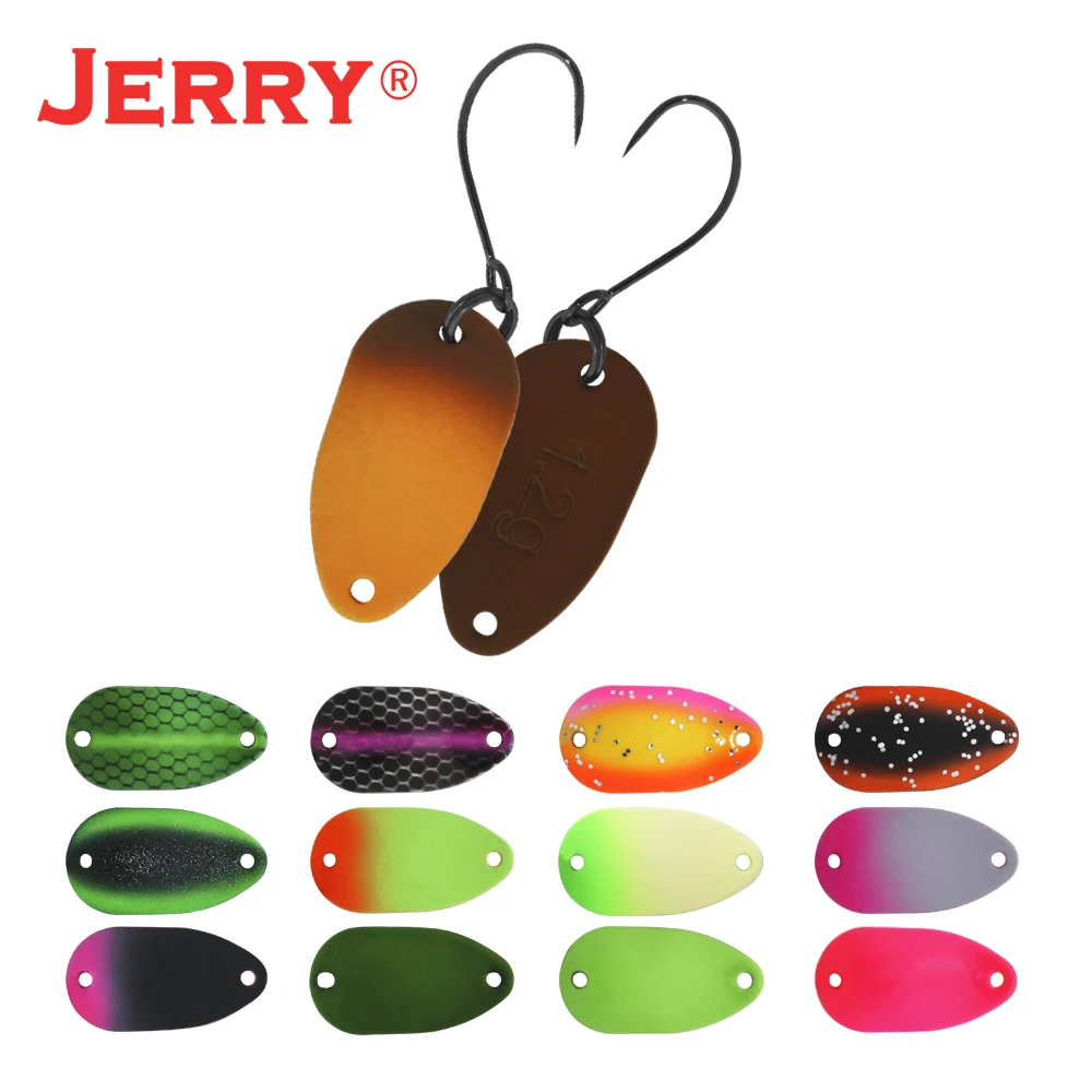 Jerry Gemini-Micro cucharas de pesca giratoria, señuelos de Metal, Wobble, colores UV, venta al por mayor, 1 unidad - imagen 3