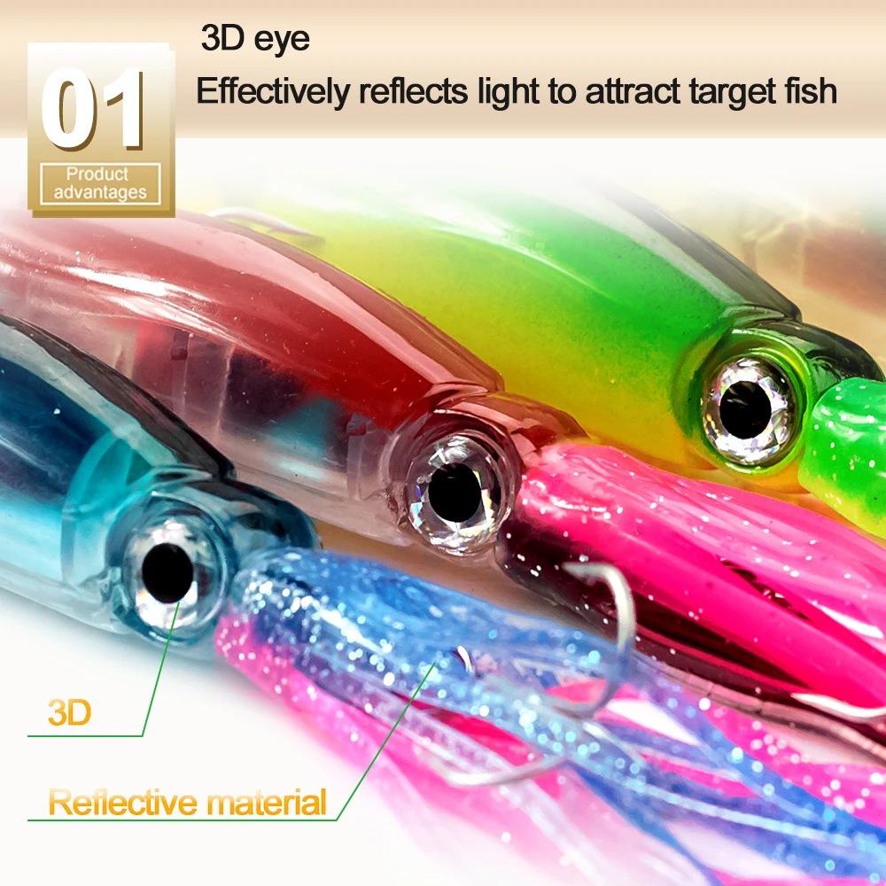 Señuelo pulpo color verde y amarillo