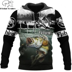 Sudadera con capucha 3D estampado animales de pesca unisex calle