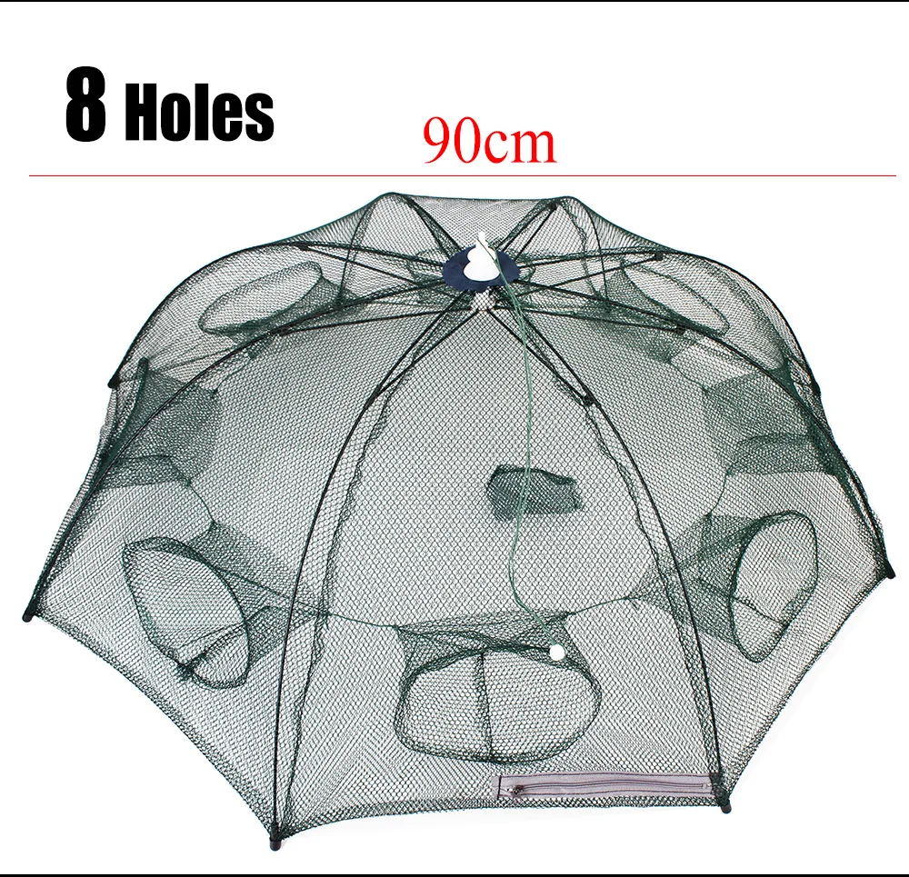 Neta de pesca de 8 hoyos con 90 cm de diámetro para captura efectiva