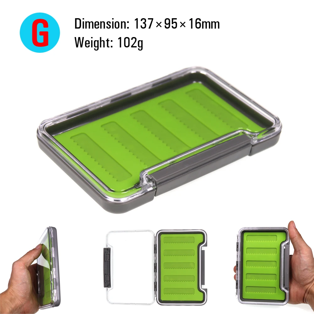ICERIO-caja de aparejos de pesca con mosca, resistente al agua, doble cara, cebo, señuelo, moscas, ninfa, cajas de almacenamiento, accesorios de pesca con mosca de carpa