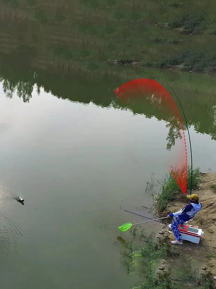 Caña de pescar telescópica de fibra de carbono superligera, para agua dulce, envío de punta de repuesto - imagen 5