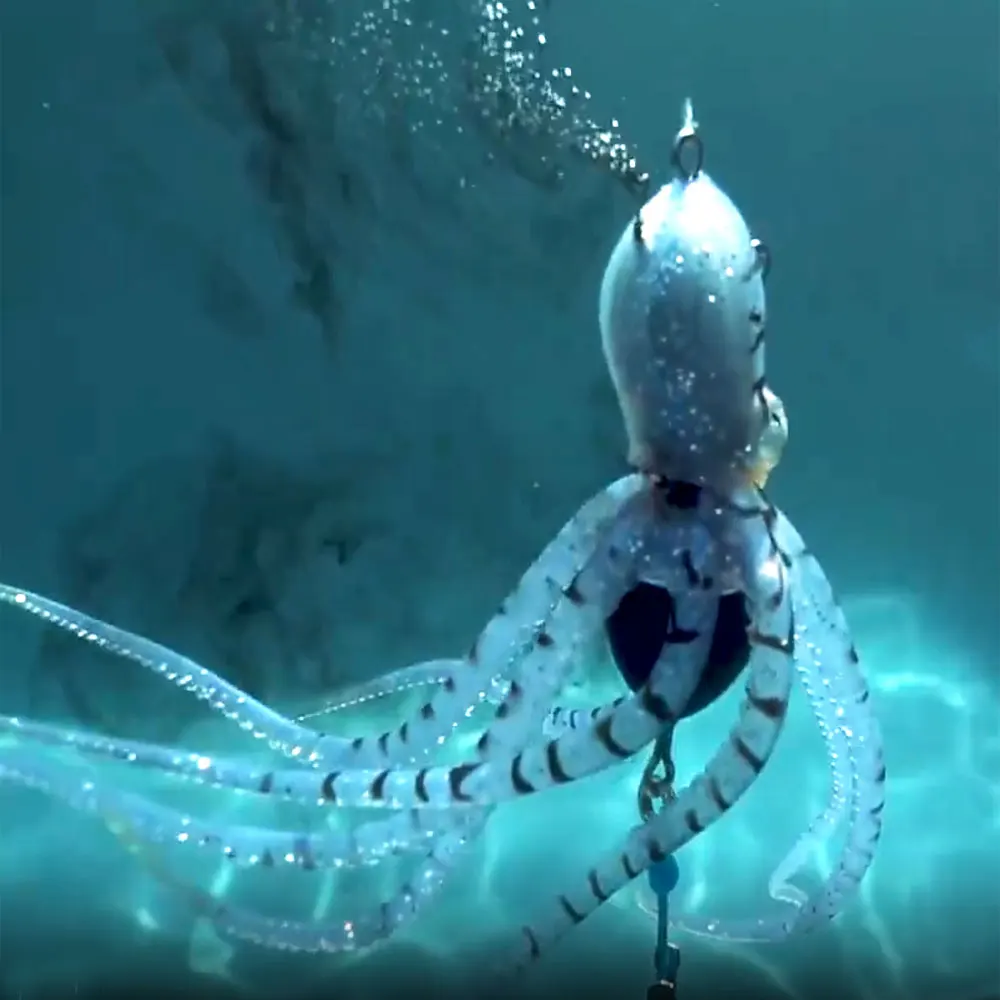 Señuelo de Calamar de 60g, cebo de arrastre de tinta de pulpo, Calamar UV, falda de Calamar, Pesca de arrastre, Marlin, atún, barco, Pesca Leurre, 1 unidad - imagen 5
