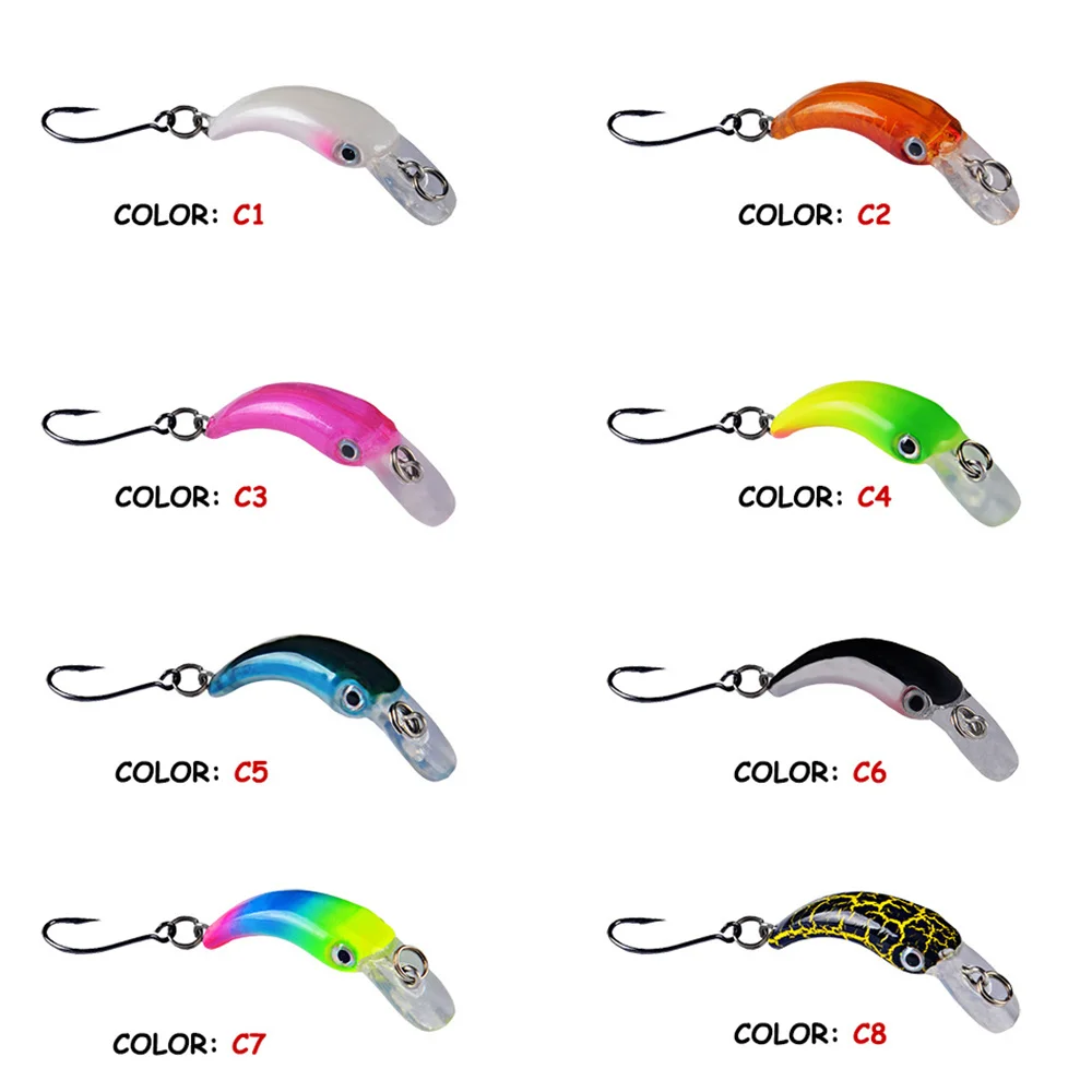 Mini Wobblers Jerkbait 8 colores 3,8 cm 1,5g cebo duro pequeño Minnow manivela Señuelos de pesca lubina agua dulce salada aparejos hundimiento señuelo - imagen 2