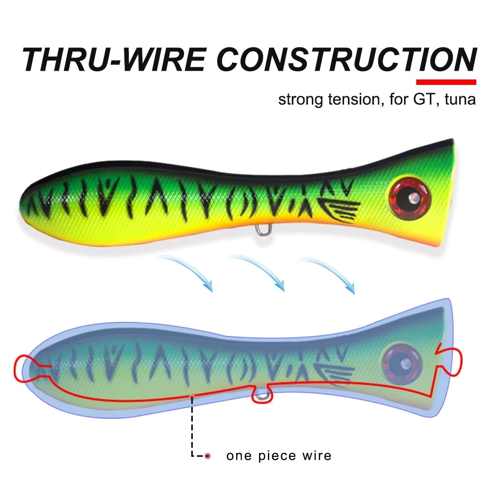 Noeby-SEÑUELOS grandes de agua salada, cebo duro flotante, Wobbler, 2 unidades - imagen 4