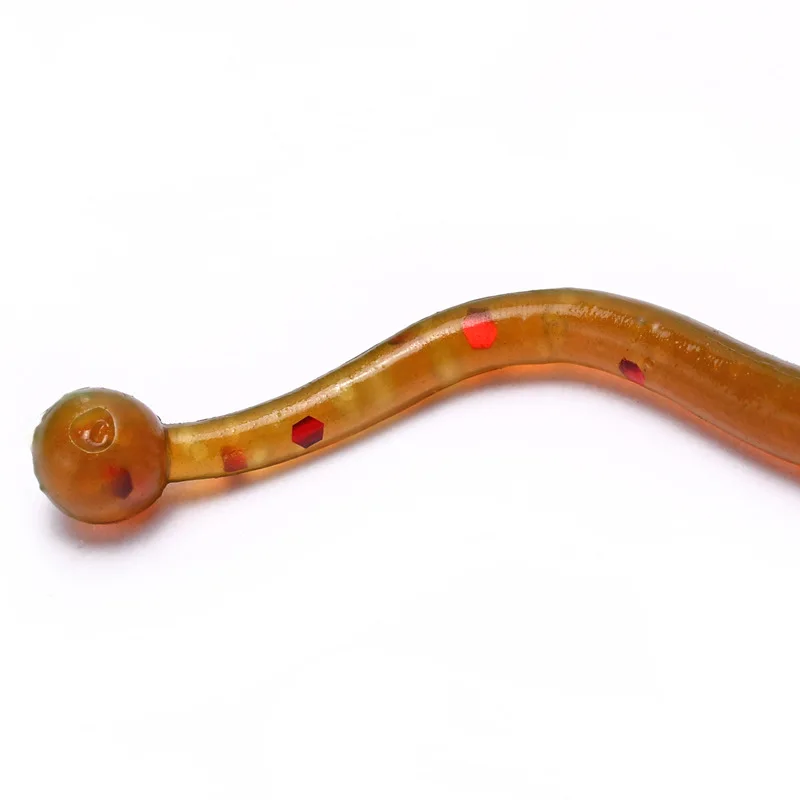 10 Uds. Señuelos blandos de gusano, aditivo para olor a camarones, Wobbler de pesca, 60mm, 0,6g, cebo suave de goma Artificial, carpa, lubina, Isca, Leurre - imagen 5