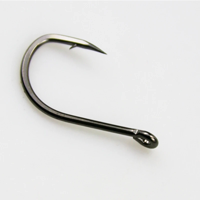 Anzuelo de pesca de carpa con púas de un solo círculo, accesorios de aparejos de pesca con anzuelo perforado de acero al carbono de alta calidad, 100 piezas - imagen 4