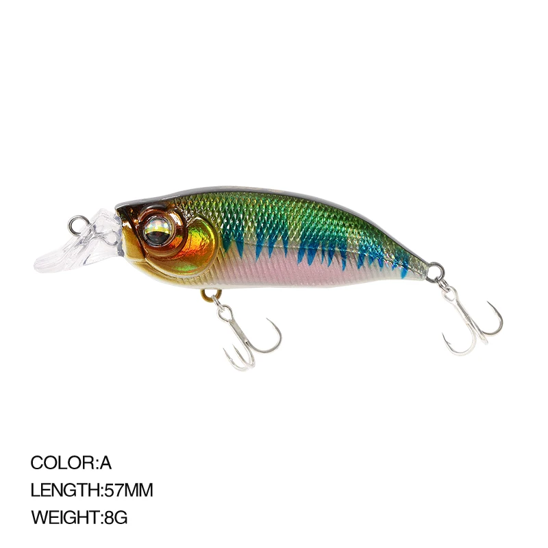57mm/8g Minnow Wobblers Pike Fishing Lure Artificial Bait Hard Swimbait Mini Crankbaits Fishing Tackle Lures - imagen 4